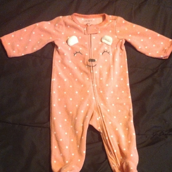Carter's Pink Polka Dot Footie - Picture 1 of 5